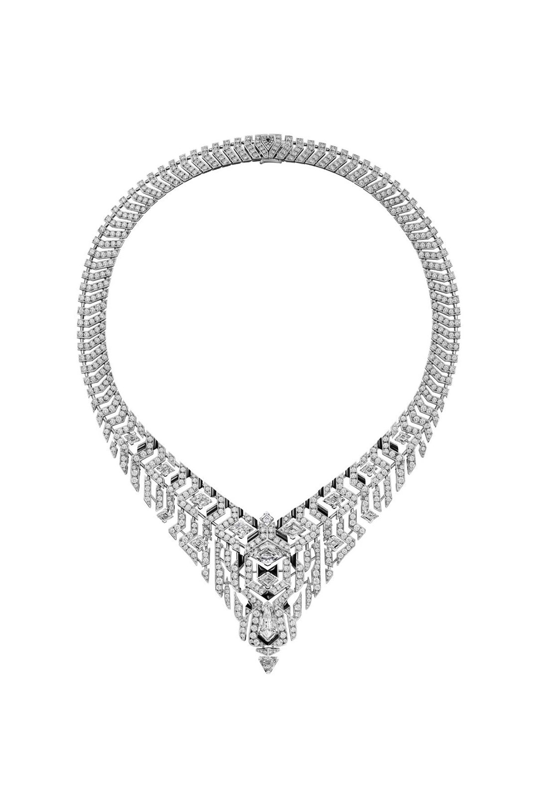 Cartier diamond snow leopard necklace