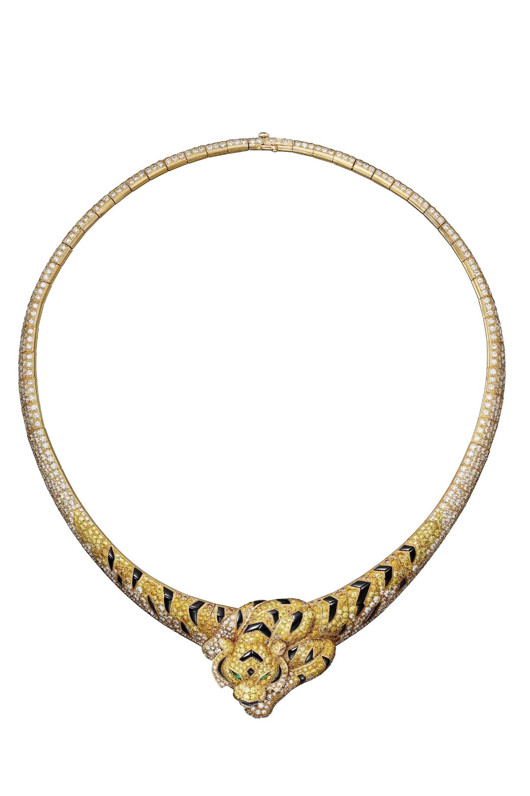 Cartier yellow diamond tiger necklace