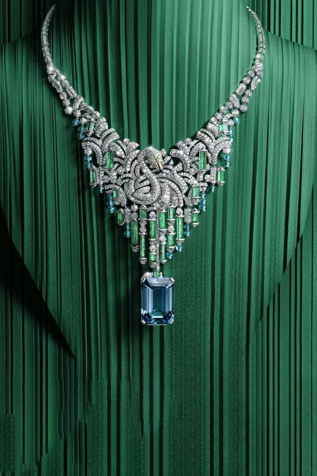 Cartier Aquamarine Flamingo Necklace