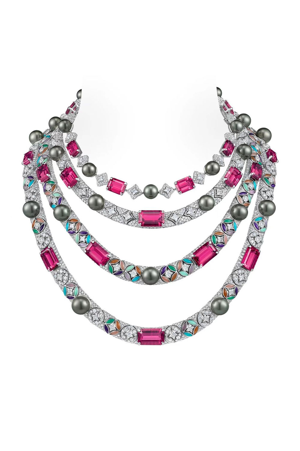 Floral Tourmaline Necklace