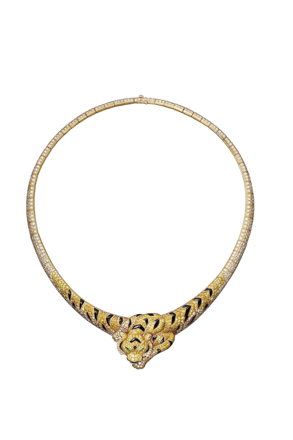 Yellow Diamond Tiger Necklace