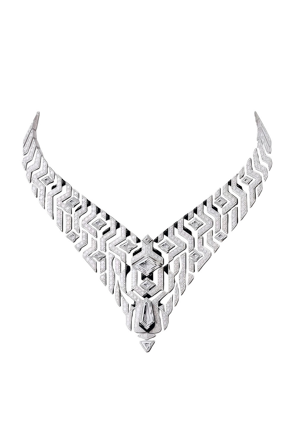 Diamond Snow Leopard Necklace