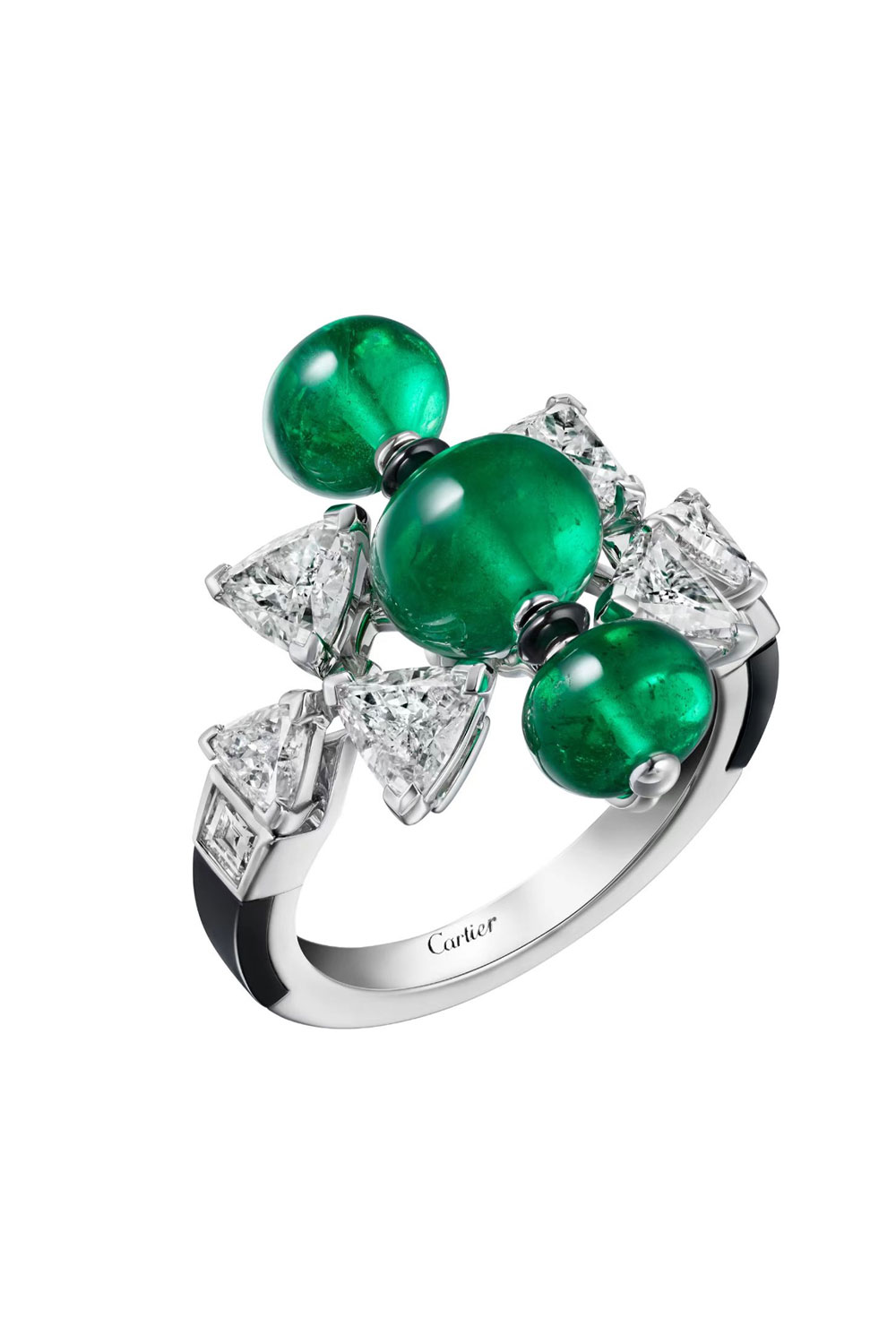 Emerald Beaded Ring