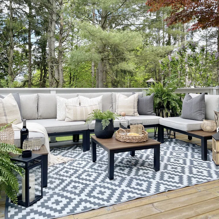 Anabiah Blessed Metal 6 - Person Seating Group with Cushions