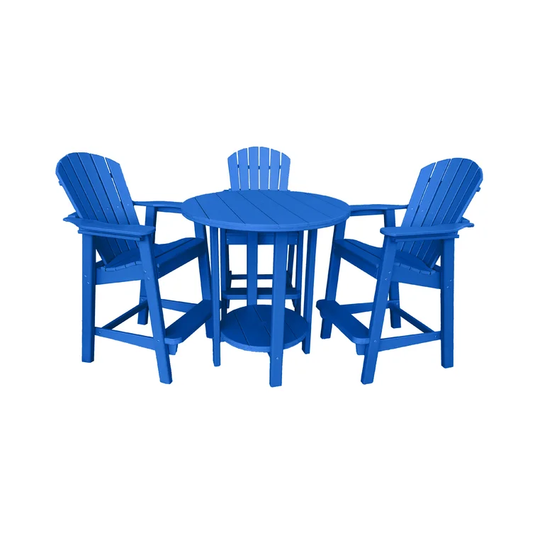 Glodine Outdoor Bar Table and Chairs Set - Poly Outdoor Furniture