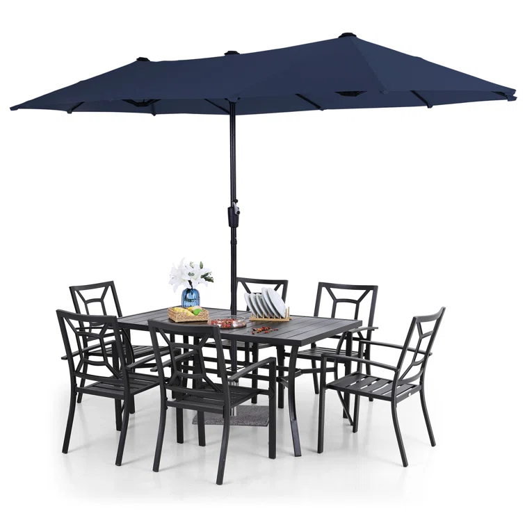 Alyah 6 - Person Rectangular Outdoor Dining Set