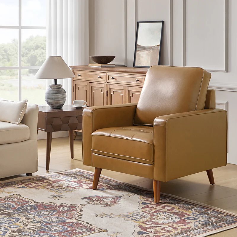 Amanda Genuine Leather Armchair