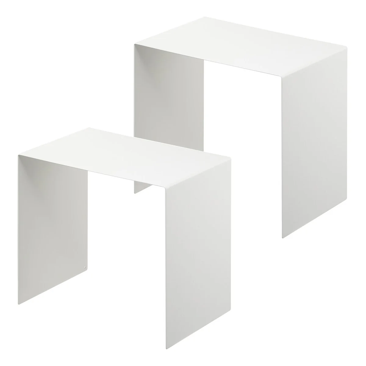 Yamazaki Home Riser (Set of 2), Steel, Supports 4 pounds, No Assembly - L 7.87 x W 12.2 x H 11.02 inches