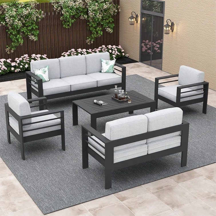 Bivon 7 - Person Outdoor Seating Group with Cushions