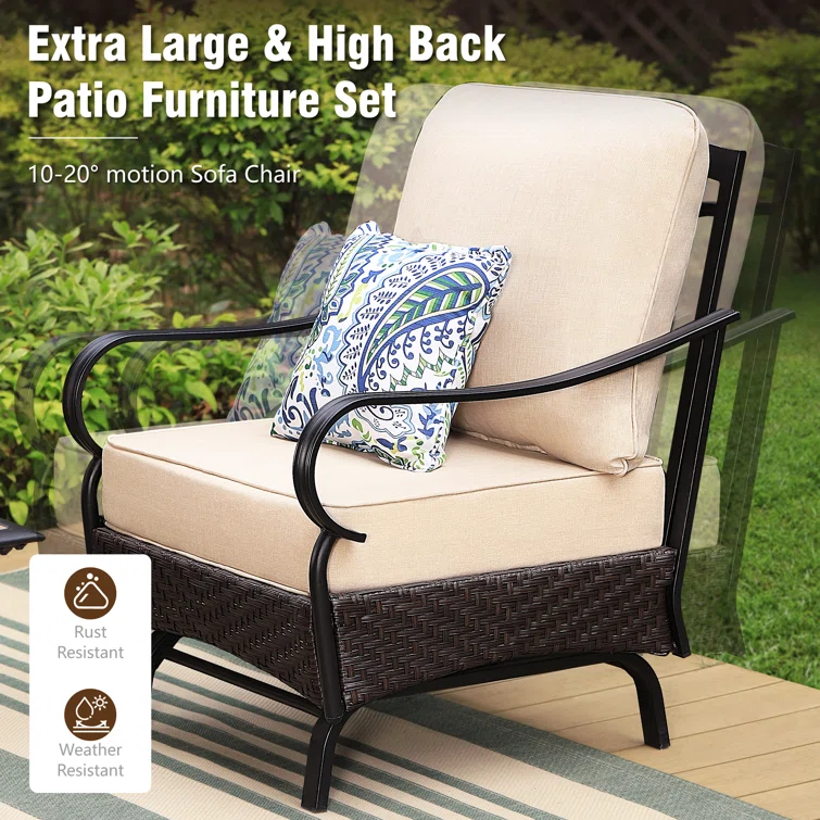 Argyri 5 - Person Outdoor Seating Group with Cushions