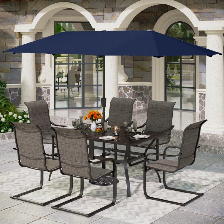 Alyah 6 - Person Rectangular Outdoor Dining Set
