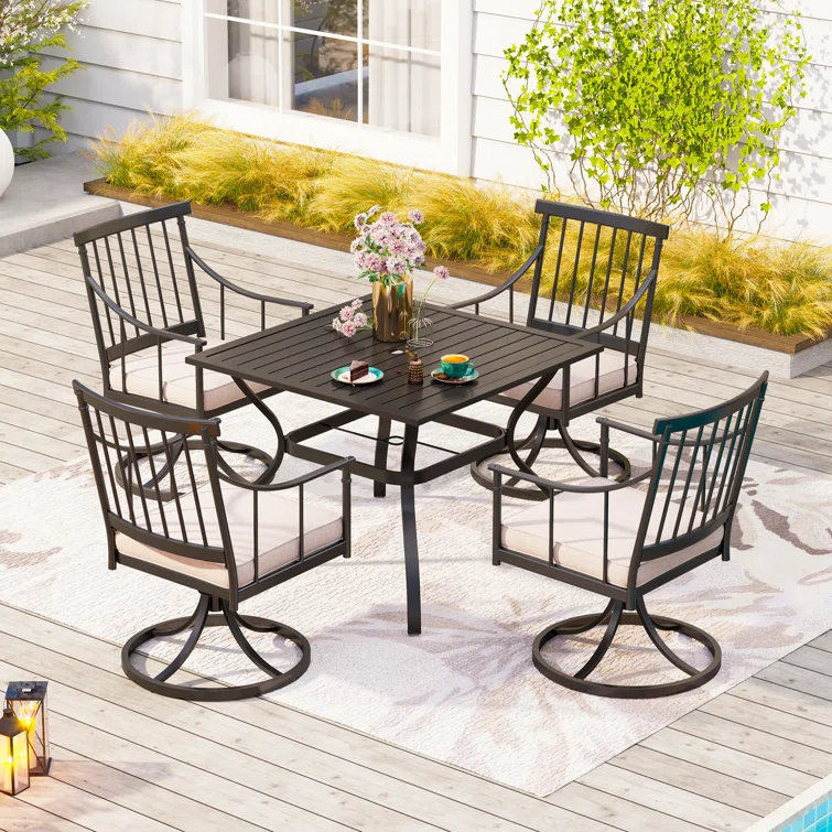 Argyri 4- Person Square Outdoor Dining Set