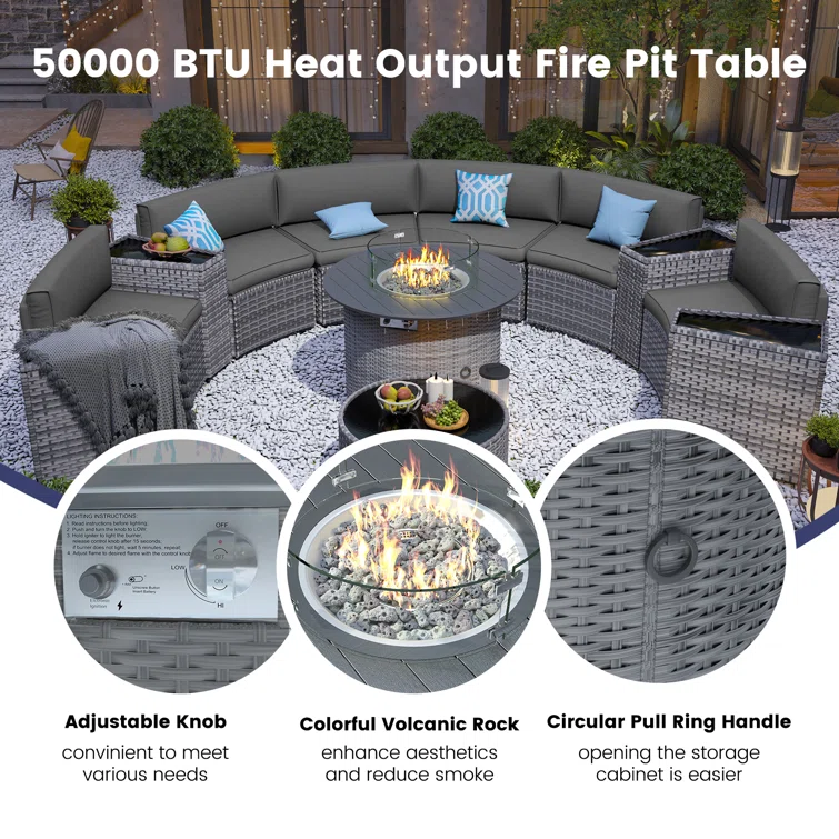 Arijit 6 - Person Outdoor Seating Group with Cushions