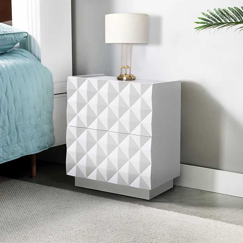 Emil 2 - Drawer Nightstand with Built - In Outlets