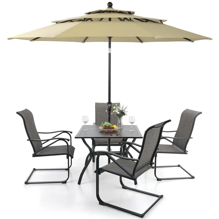 Argyri 4 - Person Rectangular Outdoor Dining Set