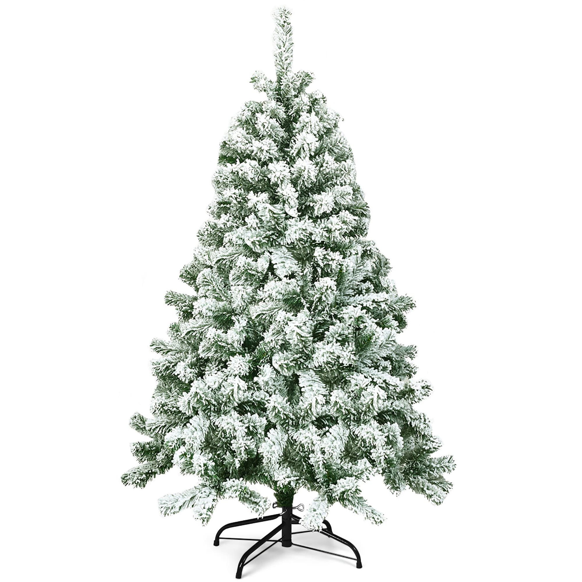 4.5FT/6 FT/7.5 FT Snow Flocked Christmas Tree Artificial Pine Tree