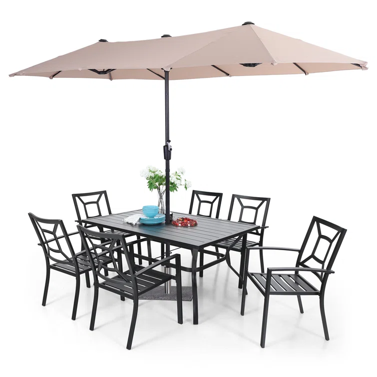 Alyah 6 - Person Rectangular Outdoor Dining Set
