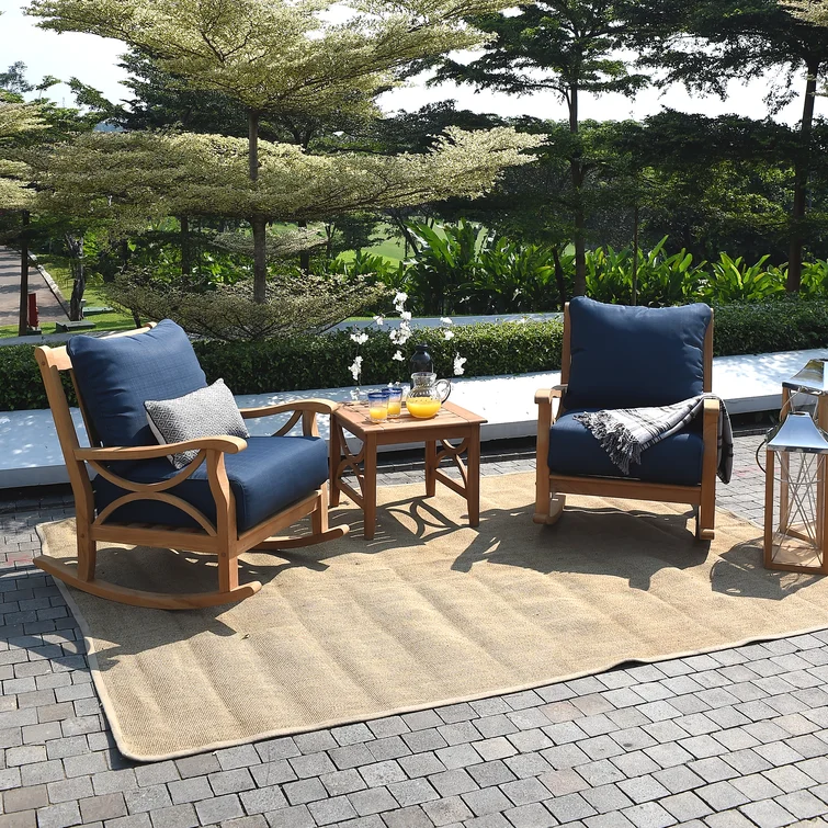 Brunswick Teak 2 - Person Outdoor Seating Group with Cushions