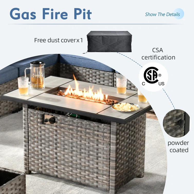 Baili 6 - Person Outdoor Seating Group with Cushions