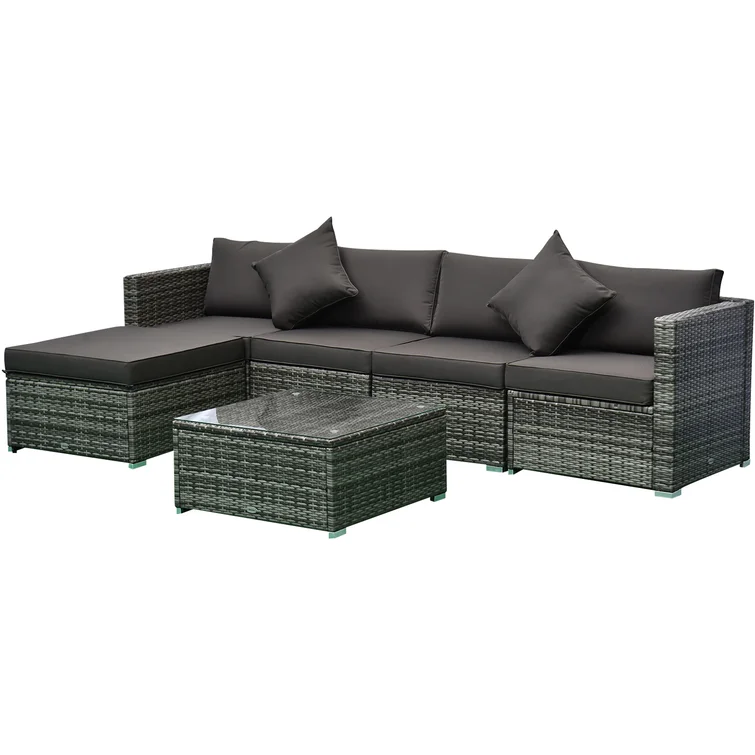 5 - Person Outdoor Seating Group with Cushions