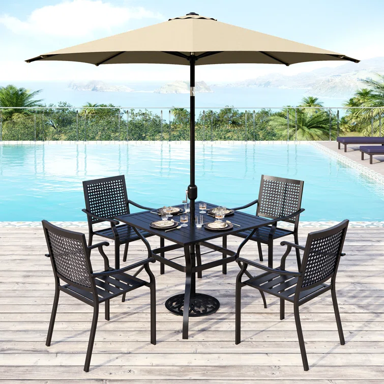 Alyah 4 - Person Square Outdoor Dining Set
