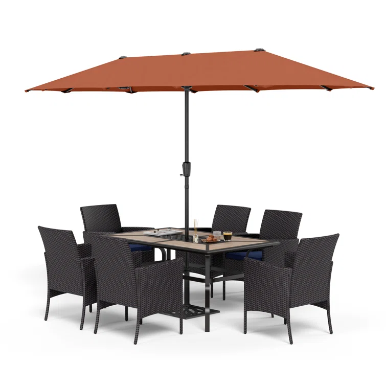 Alyah 6 - Person Rectangular Outdoor Dining Set