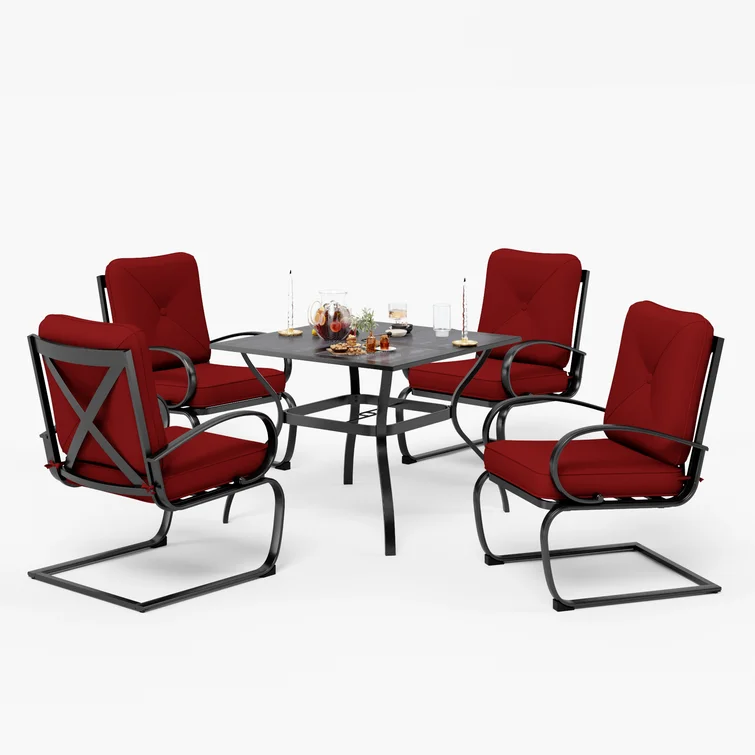 Alyah 4 - Person Square Outdoor Dining Set with Cushions