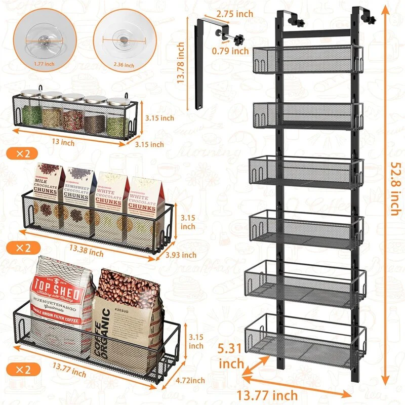 6-Tier Adjustable Metal Hanging Spice Rack - 5.31