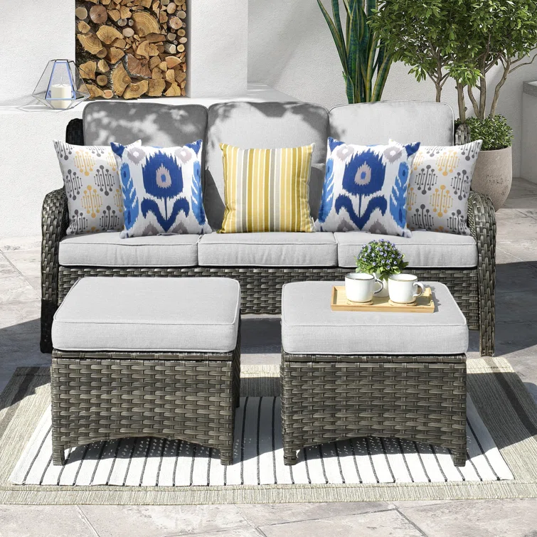 Amanda 5 - Person Outdoor Seating Group with Cushions