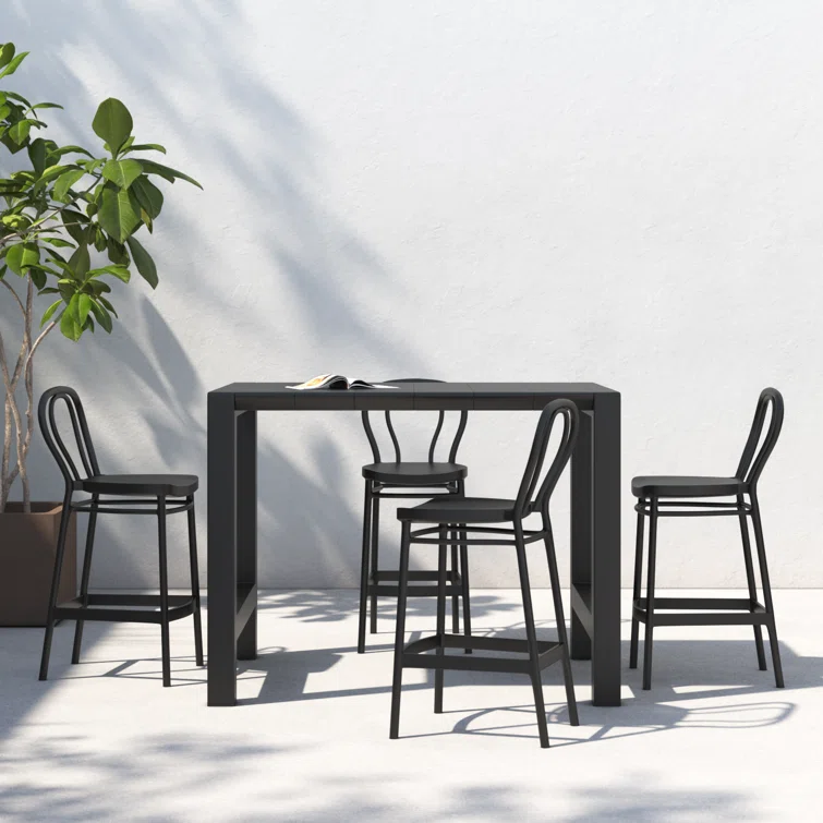 Farrah 4 - Person Square Extendable Outdoor Dining Set