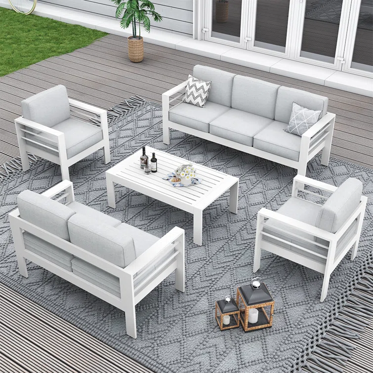 Bivon 7 - Person Outdoor Seating Group with Cushions