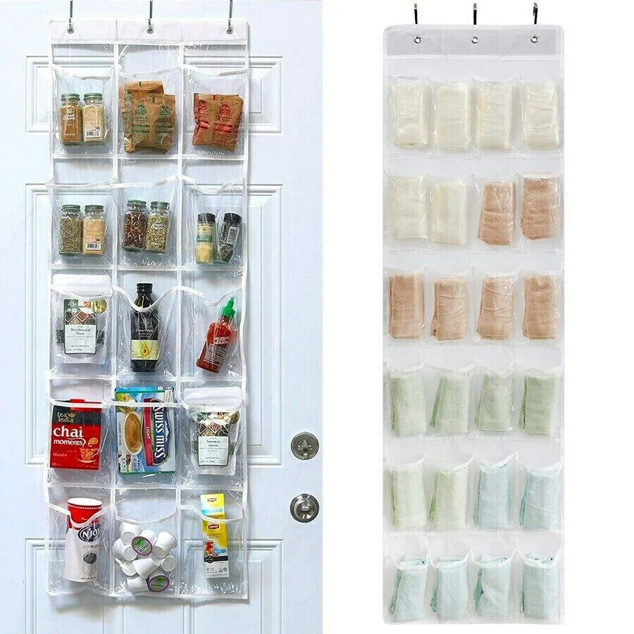 24-Pocket Over-the-Door Shoe Organizer Rack