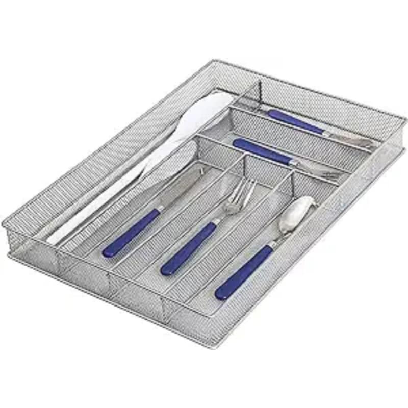 YBM Home Mesh 5-part In-drawer Cutlery, Utensil, and Flatware Organizer