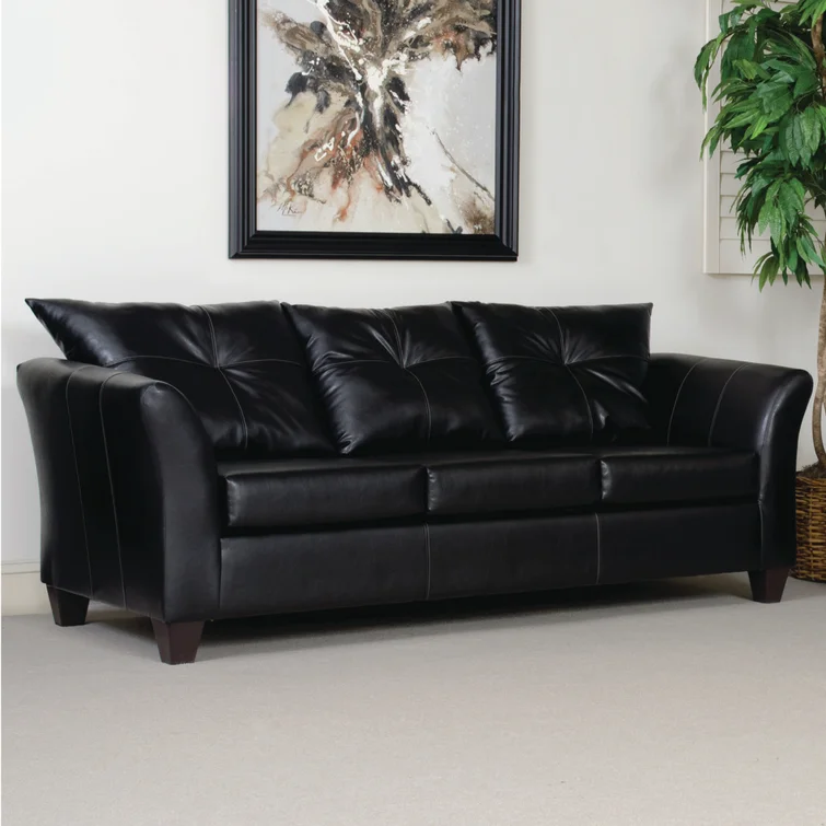 85'' Faux Leather Sofa