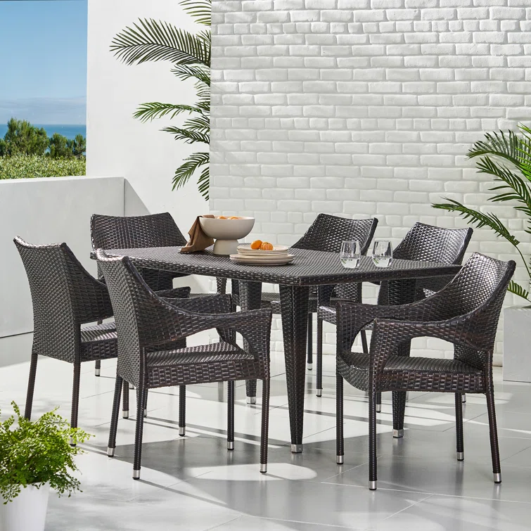 Celine 6 - Person Rectangular Outdoor Dining Set