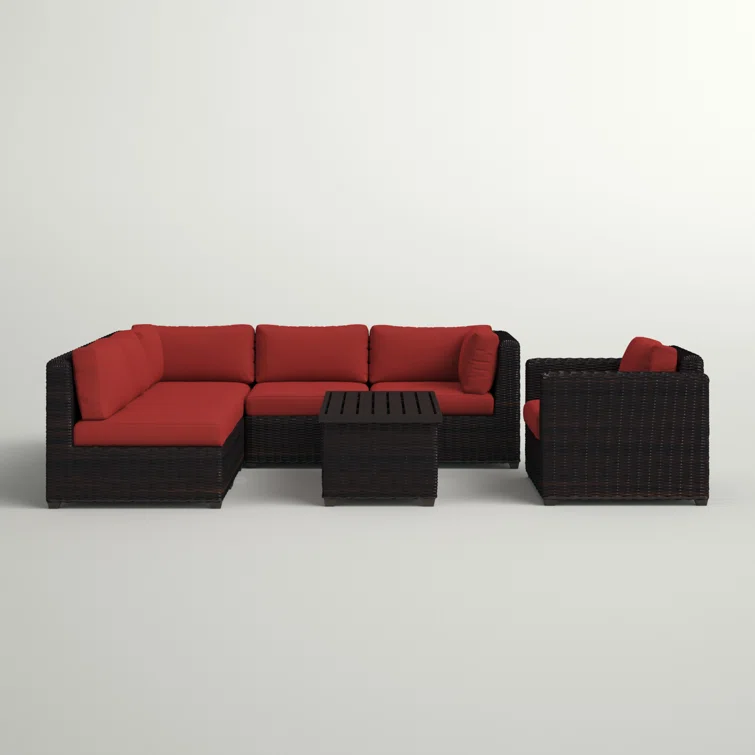 Ayomikun 6 - Person Outdoor Seating Group with Cushions