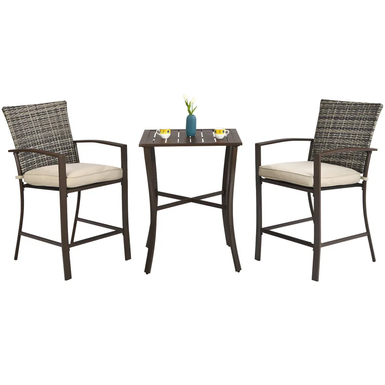 2 - Person Square Outdoor Dining Set with Cushions