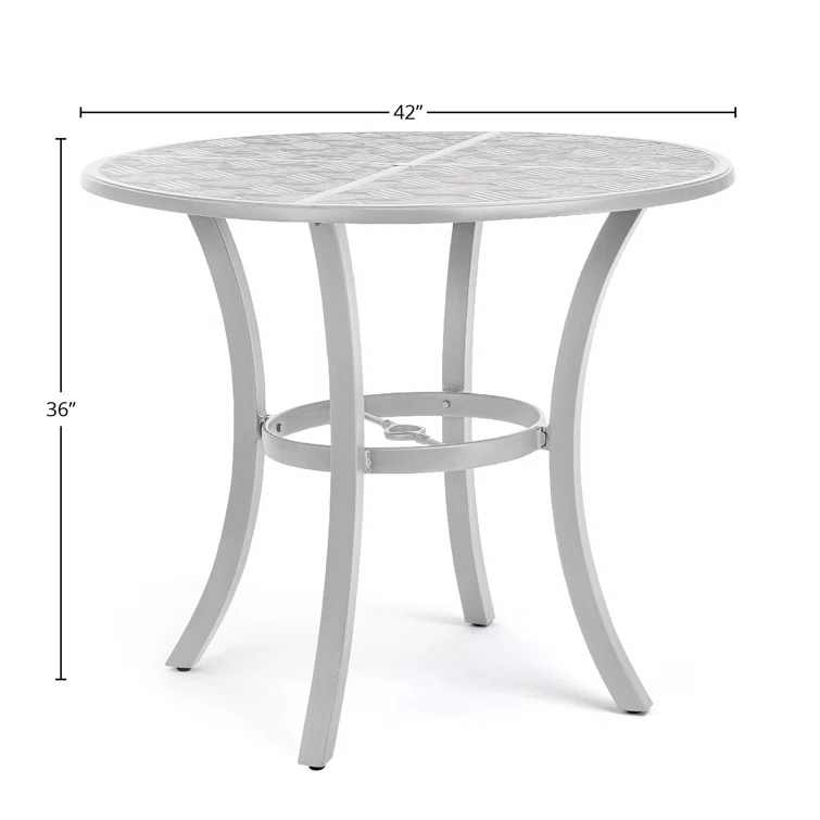 Aspen Sling 5 Piece Balcony Set with 4 Swivel Balcony Stools and Merge Balcony Table