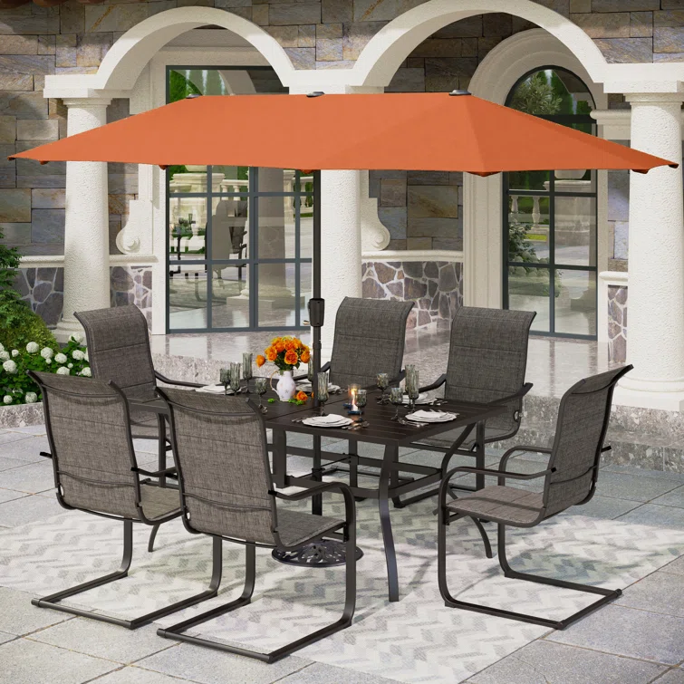 Alyah 6 - Person Rectangular Outdoor Dining Set