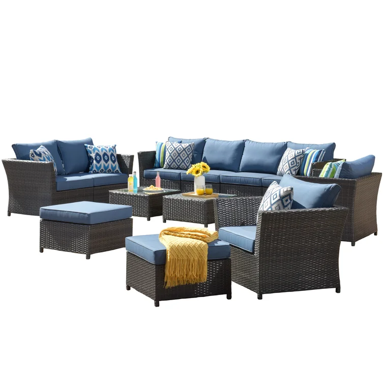 Paulsen 8 - Person Outdoor Seating Group with Cushions