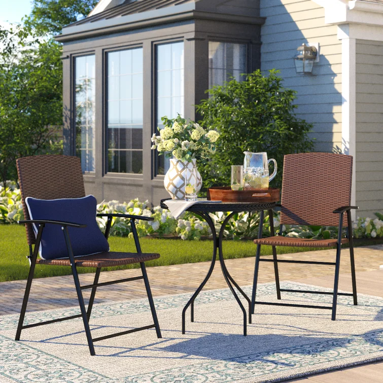 Bertfriede 2 - Person Round Outdoor Dining Set