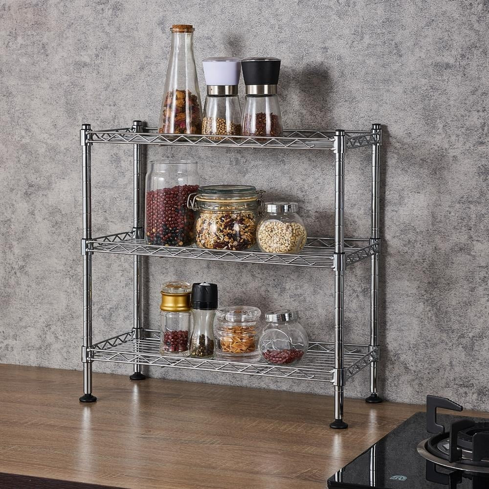 3-Tier Metal Shelving Storage Unit