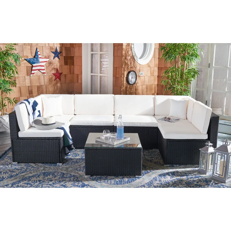 Azrien 6 - Person Outdoor Seating Group with Cushions