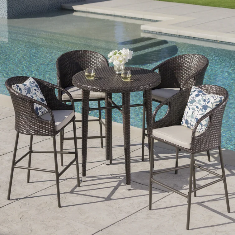 Bargnare 4 - Person Round Outdoor Dining Set
