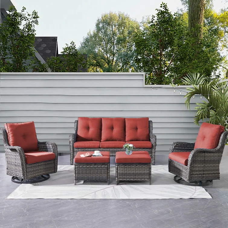 Carolina 5 - Person Outdoor Seating Group with Cushions