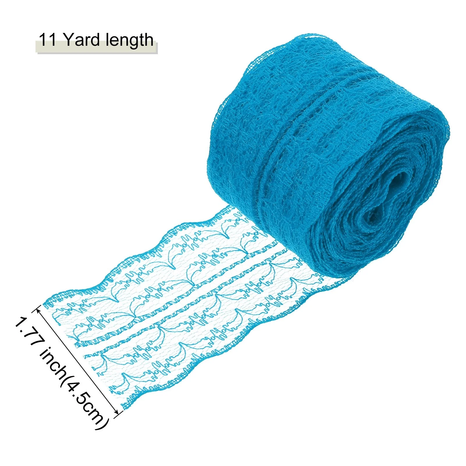 1.8 Inch Wide 11 Yard Lace Ribbon Floral Pattern Red Lace Trim Ribbon