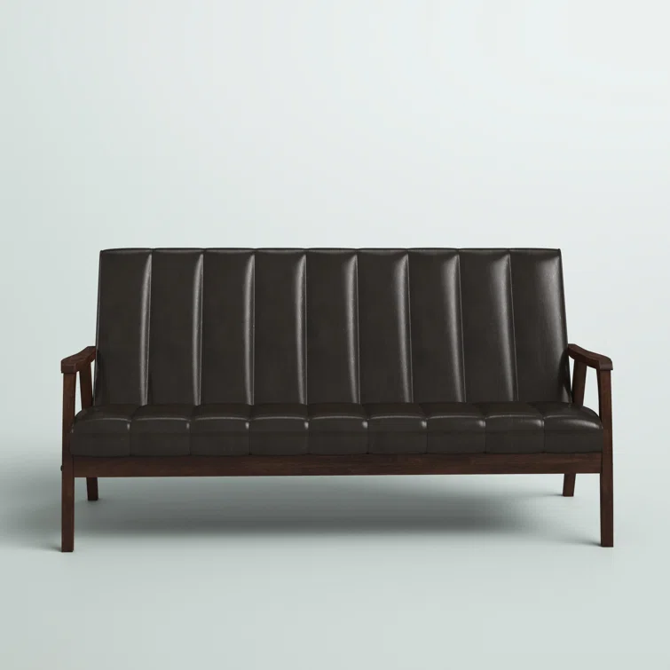 Alonah 63.98'' Faux Leather Sofa