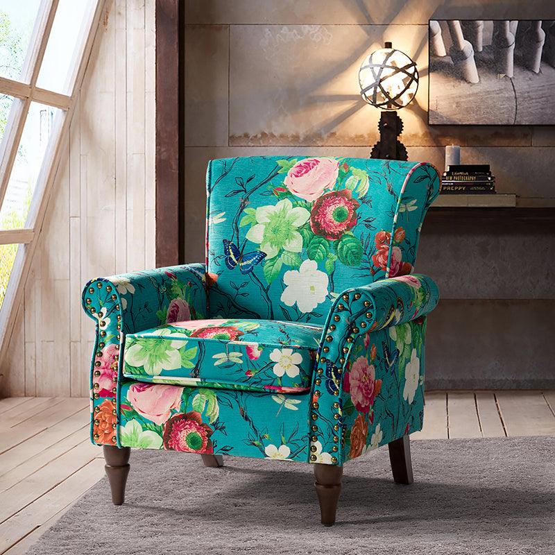 Artemisa Modern Floral Pattern Upholstered Armchair