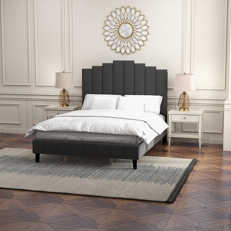 Boeotia Tufted Upholstered Platform Bed-QB