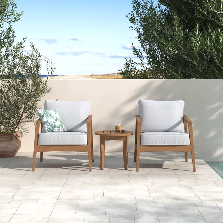 Akiva 2 - Person Outdoor Seating Group with Cushions
